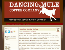 Tablet Screenshot of dancingmulecoffee.com
